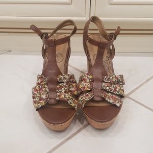 Jellypop floral chunky heels